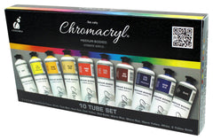 PAINT ACRYLIC STUDENTS CHROMACRYL 2.5OZ ASST COLORS SET OF 10