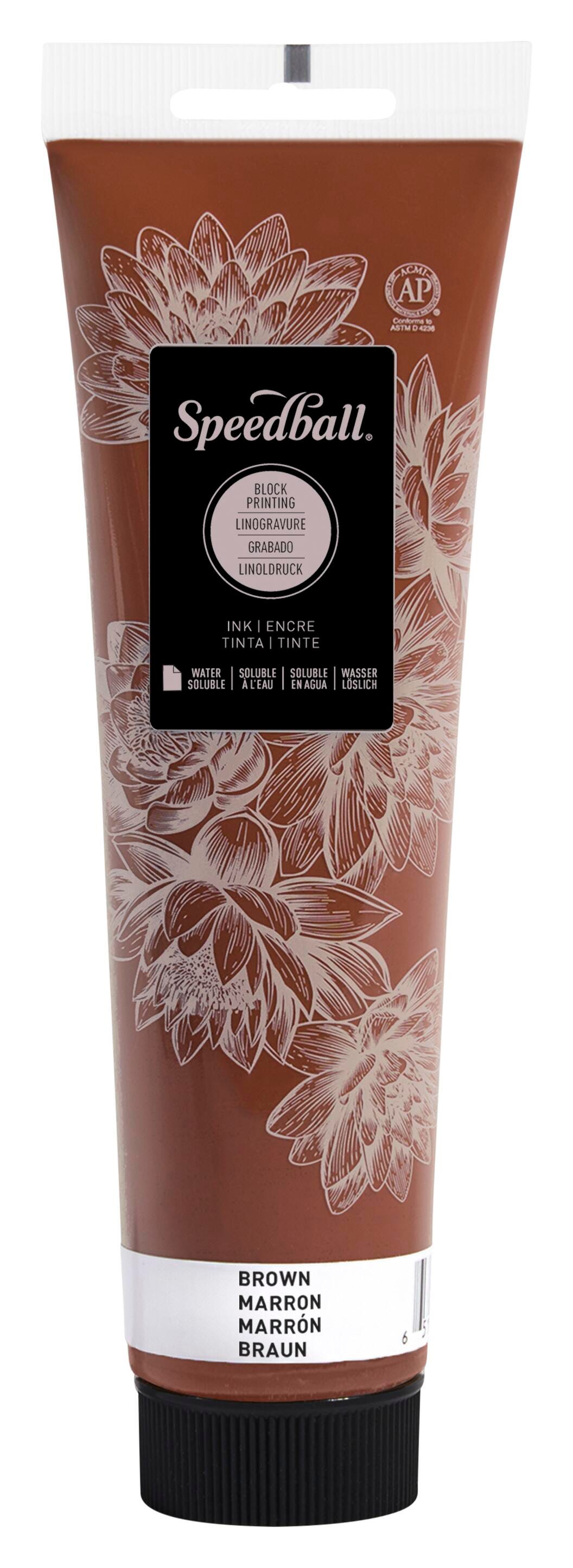 INK WATER SOLUBLE BLOCK PRINTING 5 OZ BROWN