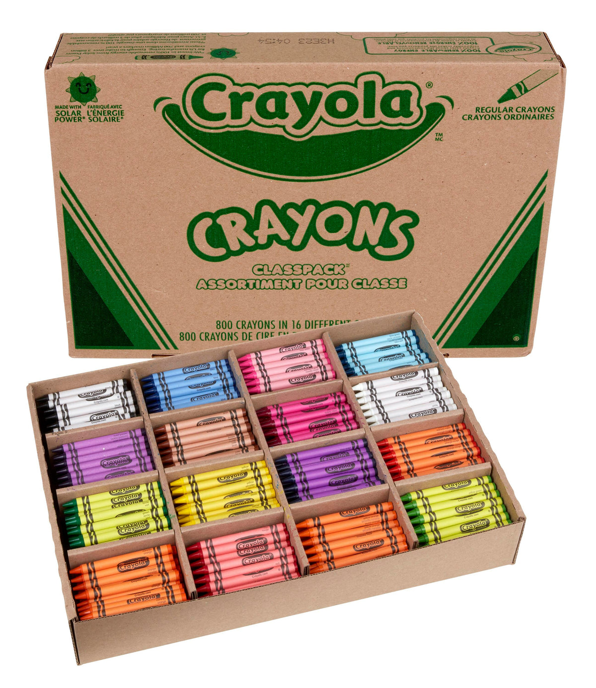 CRAYONS CRAYOLA CLASSPACK STANDARD 16-COLOR SET OF 800