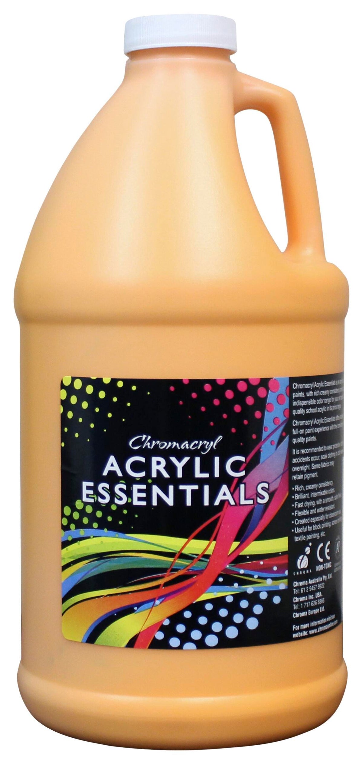 PAINT ACRYLIC CHROMACRYL ESSENTIALS WARM YELLOW HALF GALLON