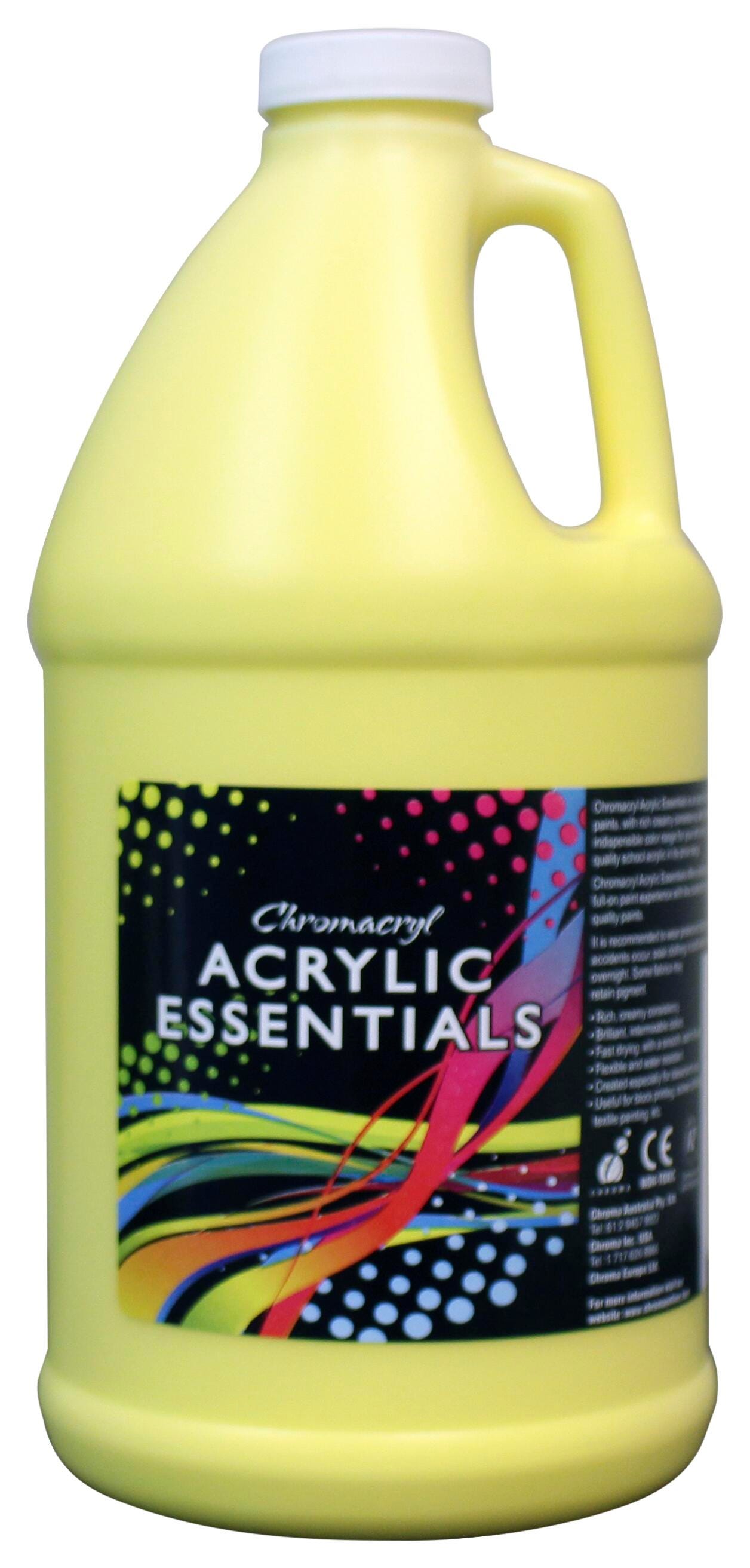 PAINT ACRYLIC CHROMACRYL ESSENTIALS COOL YELLOW HALF GALLON