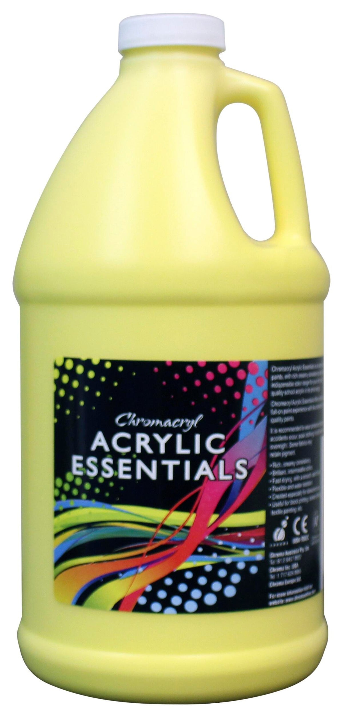 PAINT ACRYLIC CHROMACRYL ESSENTIALS COOL YELLOW HALF GALLON
