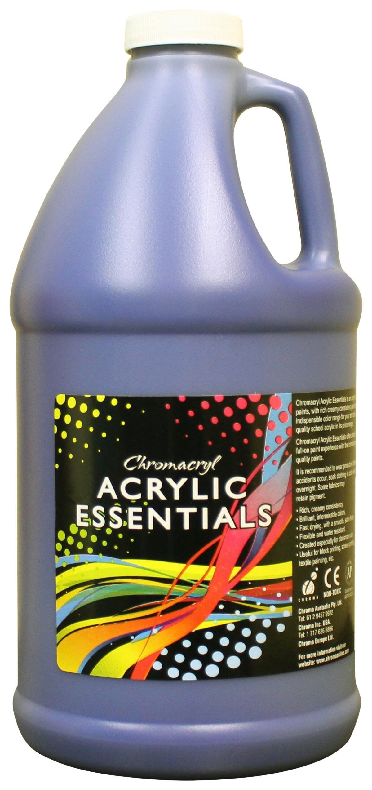 PAINT ACRYLIC CHROMACRYL ESSENTIALS WARM BLUE HALF GALLON