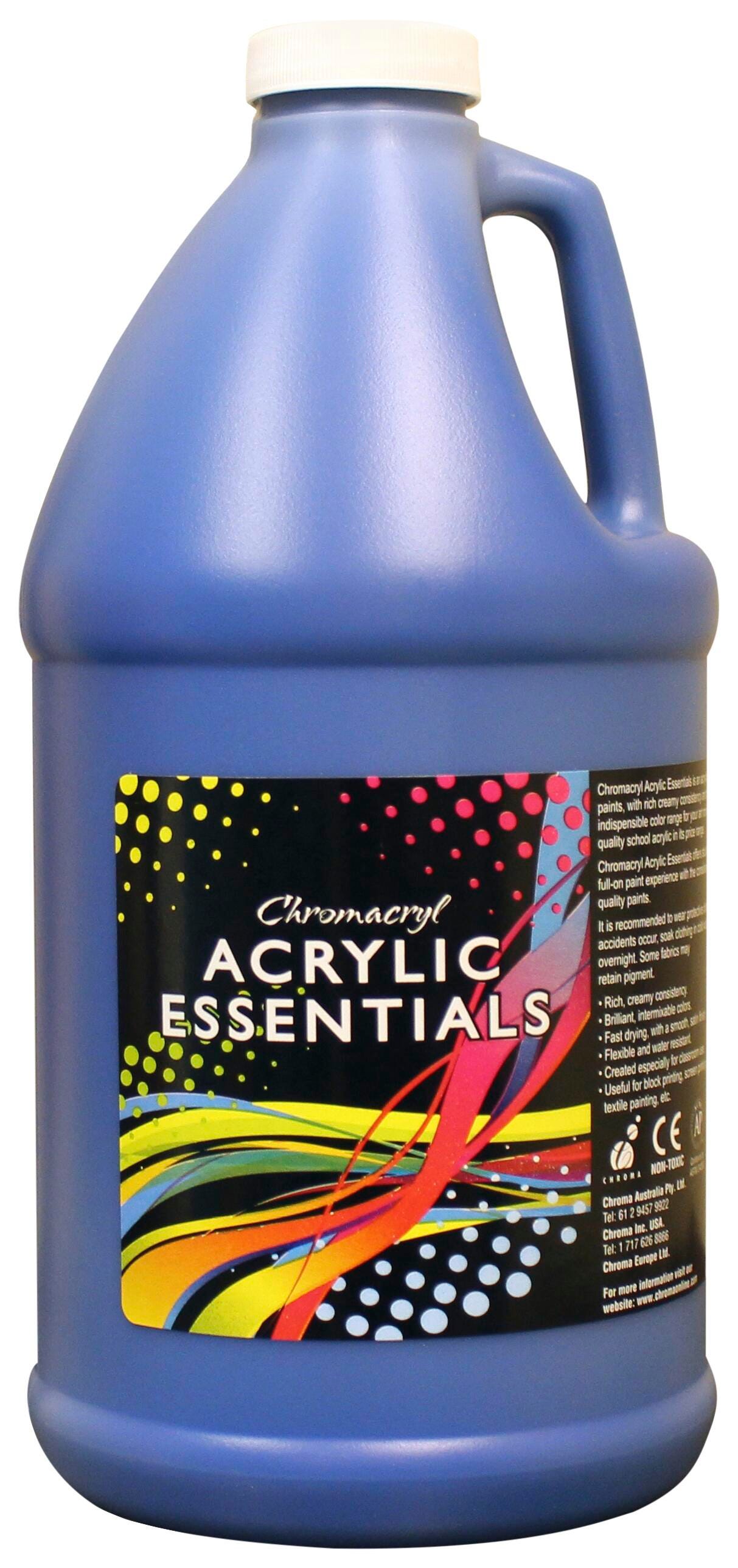 PAINT ACRYLIC CHROMACRYL ESSENTIALS COOL BLUE HALF GALLON