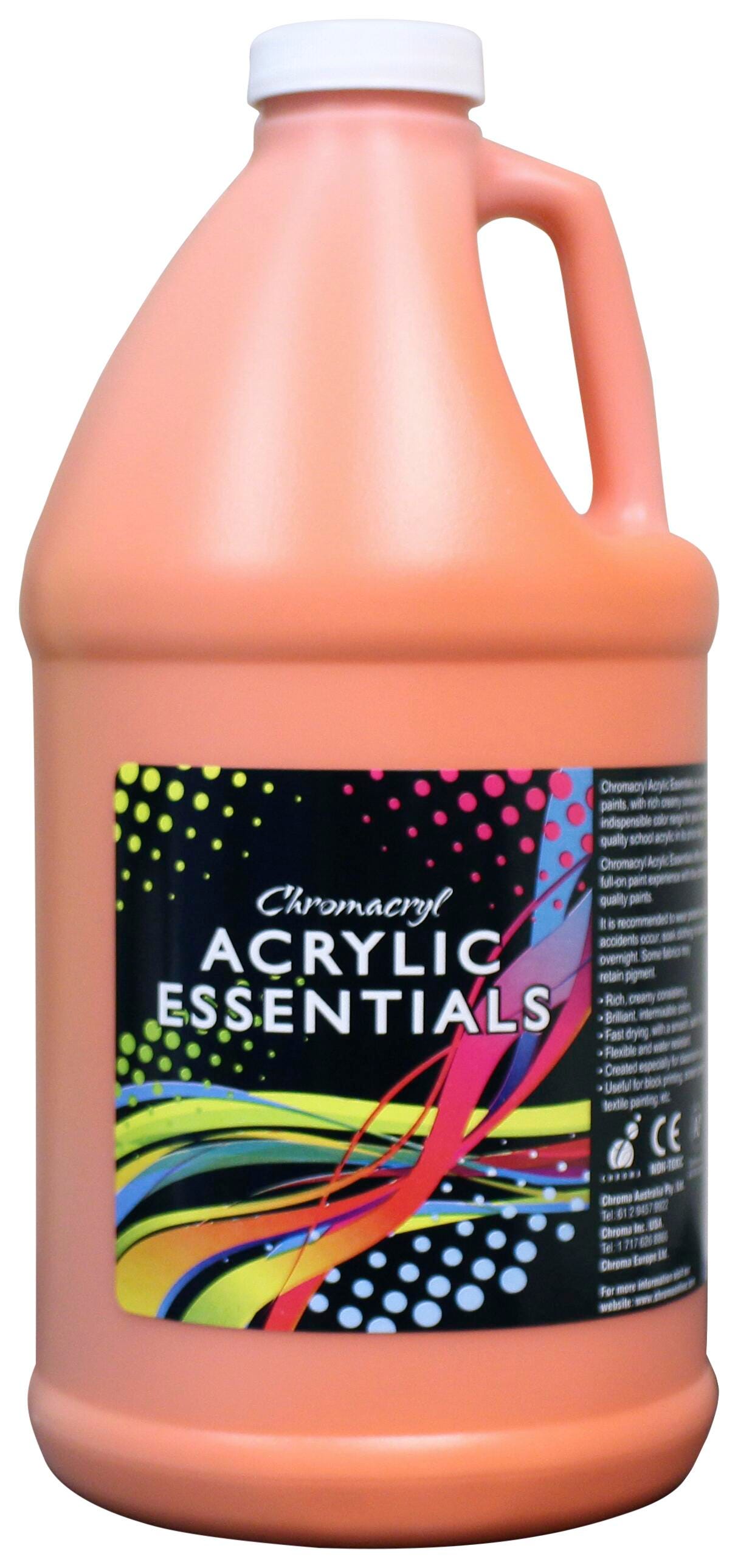 PAINT ACRYLIC CHROMACRYL ESSENTIALS ORANGE HALF GALLON