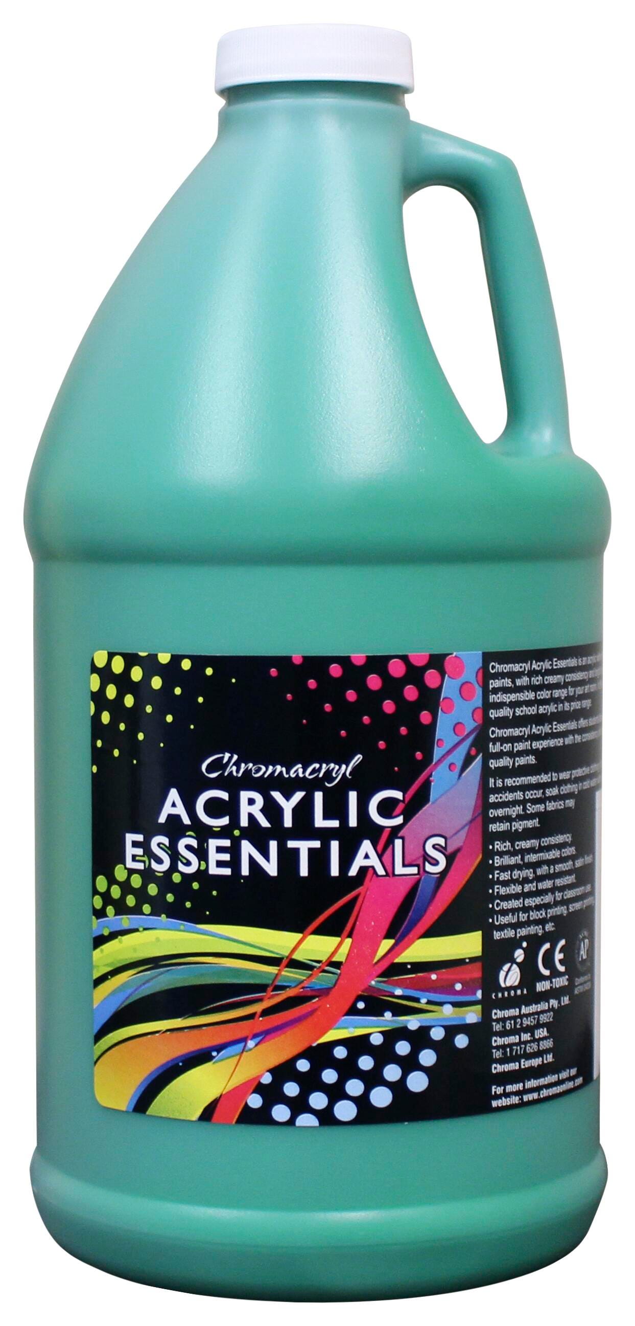 PAINT ACRYLIC CHROMACRYL ESSENTIALS LIGHT GREEN HALF GALLON