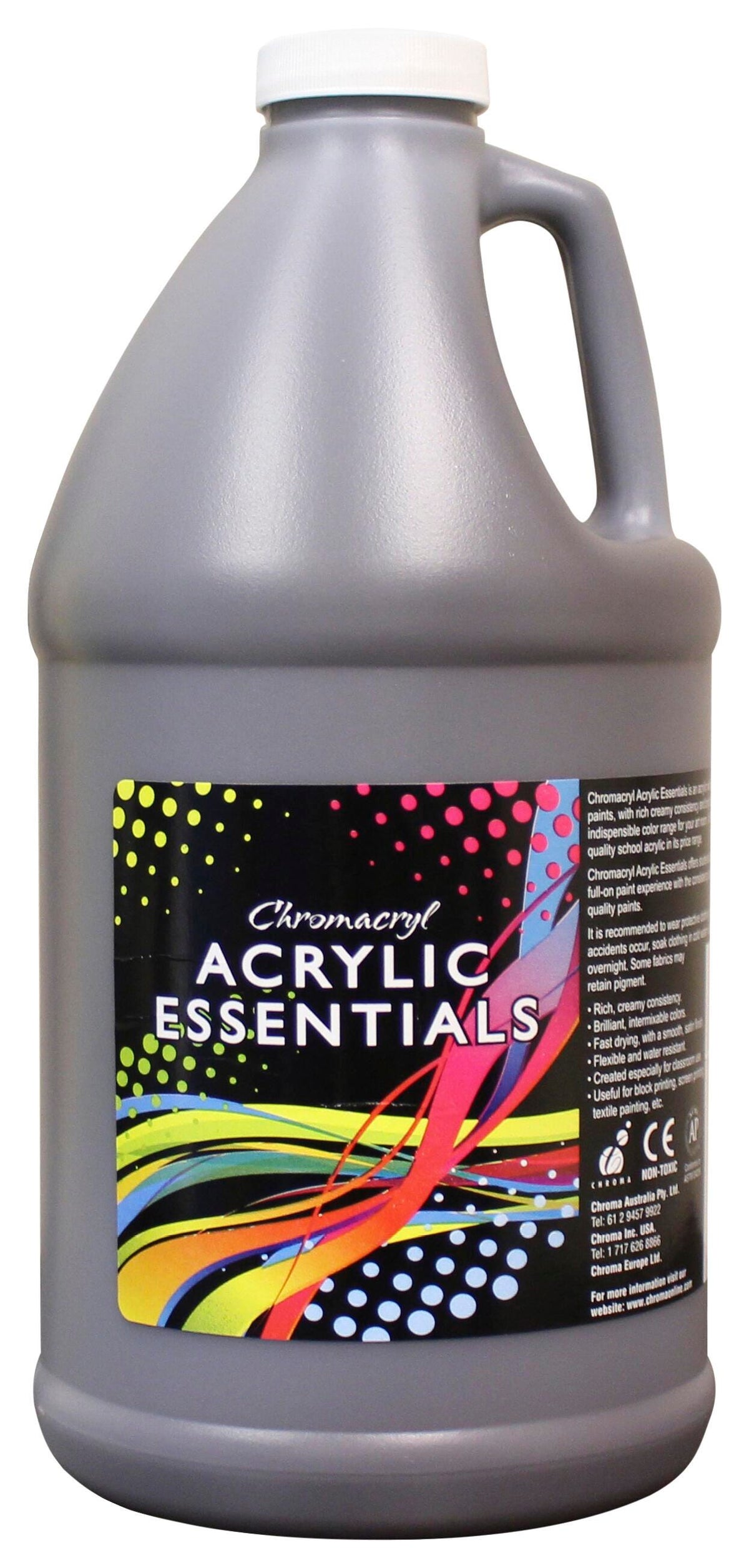 PAINT ACRYLIC CHROMACRYL ESSENTIALS BURNT UMBER HALF GALLON
