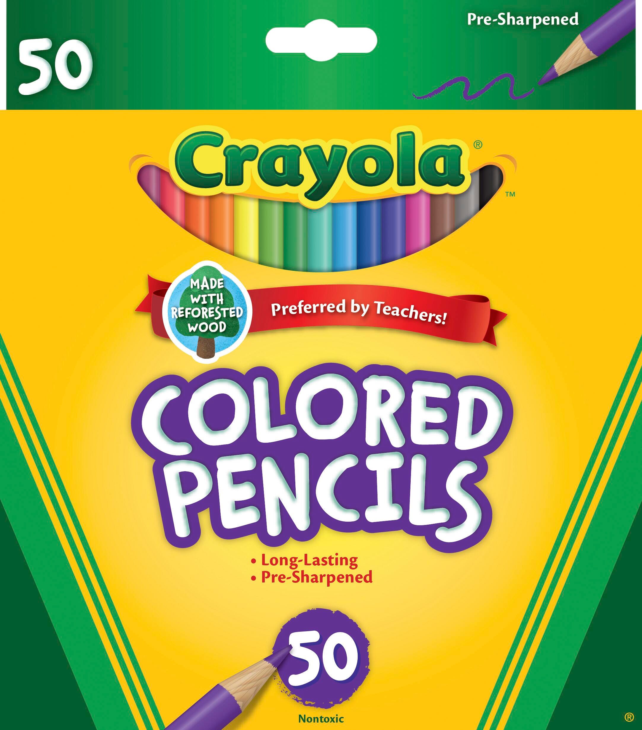 PENCILS COLORED CRAYOLA ASST COLORS SET OF 50