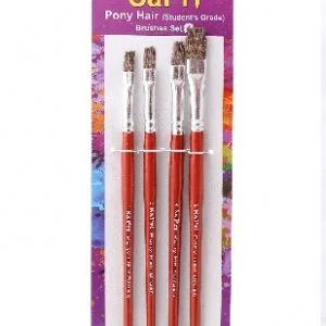 BRUSH SAPRI 60 SYNTHETIC HAIR FLAT SET OF 4 (Nos 1-2-4-6)