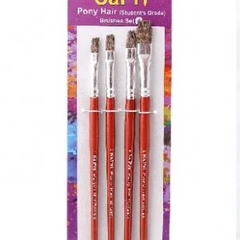 BRUSH SAPRI 60 SYNTHETIC HAIR FLAT SET OF 4 (Nos 1-2-4-6)