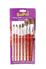 BRUSH SAPRI 60 SYNTHETIC HAIR FLAT SET OF 7 (Nos 1-2-4-6-8-10-12)