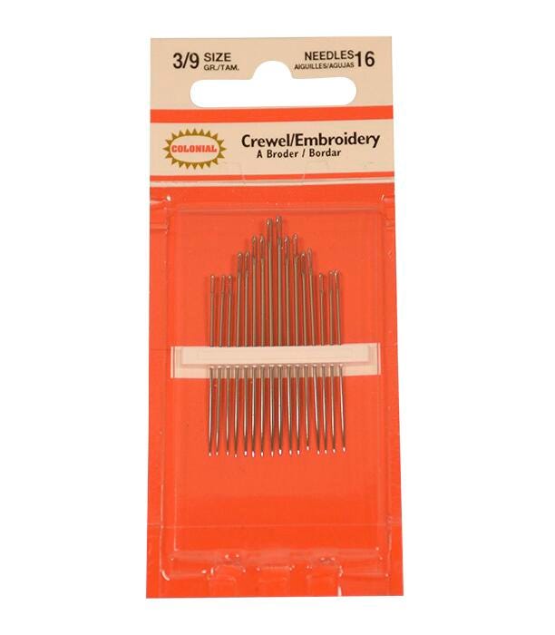 NEEDLE EMBROIDERY/CREWEL ASSORTED SET OF 16