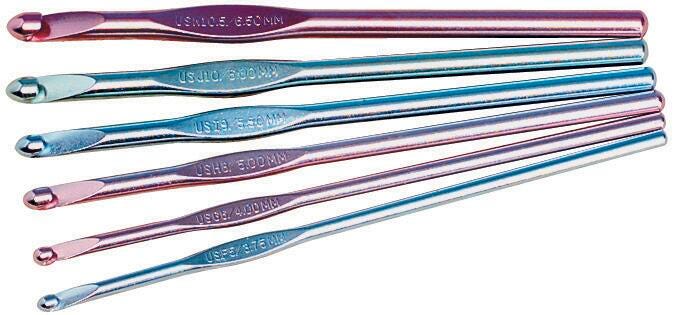 CROCHET HOOKS METAL SET OF 6