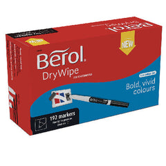 Berol Drywipe Fine Black Pk12