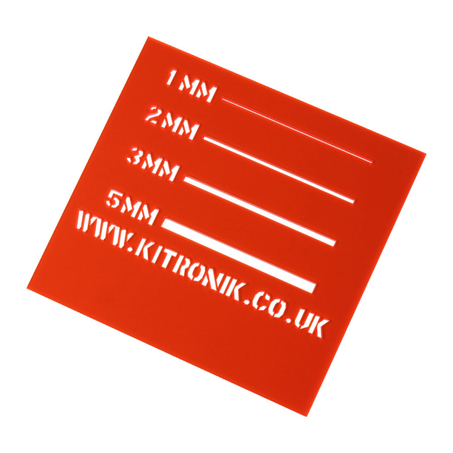 Orange/ Red Fluorescent Value Acrylic Sheet 3mm x 600mm x 400mm