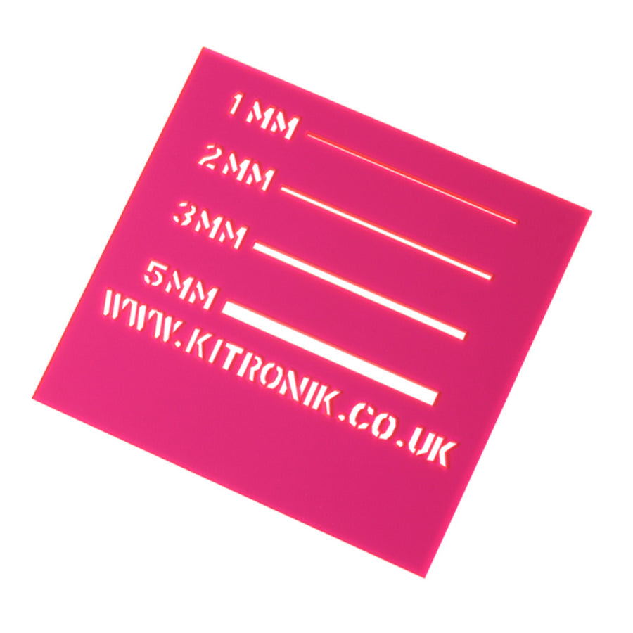 Pink/Orange Fluorescent Value Acrylic Sheet 3mm x 600mm x 400mm