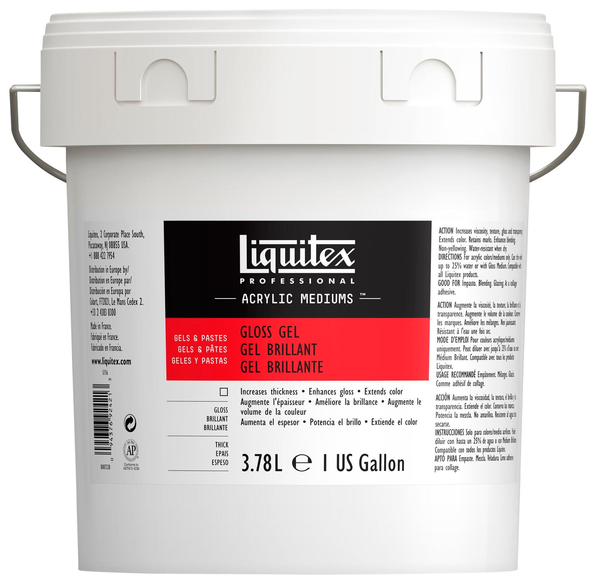 GEL MEDIUM LIQUITEX GALLON WIDEMOUTH PLASTIC JAR