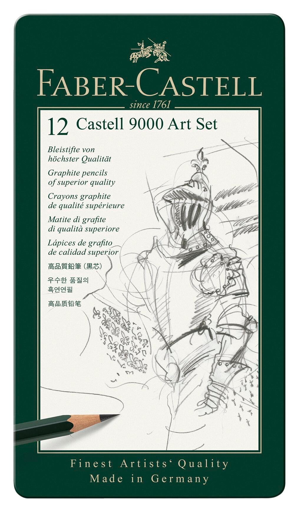 PENCILS DRAWING FABER CASTELL 9000 ASST HARDNESS SET OF 12