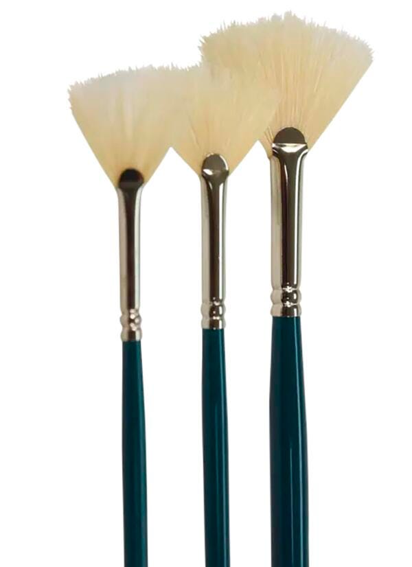 BRUSH WHI BRISTLE LH FAN - SAX SET OF 3