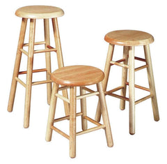 STOOL - HANN SOLID HARD MAPLE - 30 IN H - 13 IN ROUND SEAT