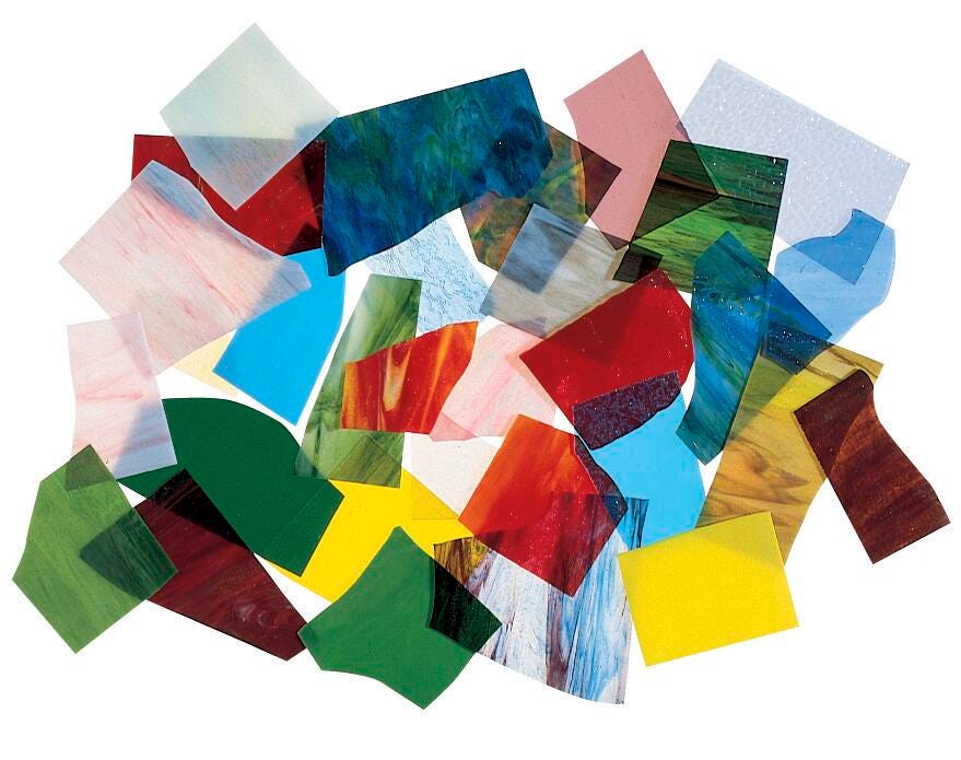 TILES MOSAIC GLASS CATHEDRAL/OPALESCENT 30 LB ASSORTMENT