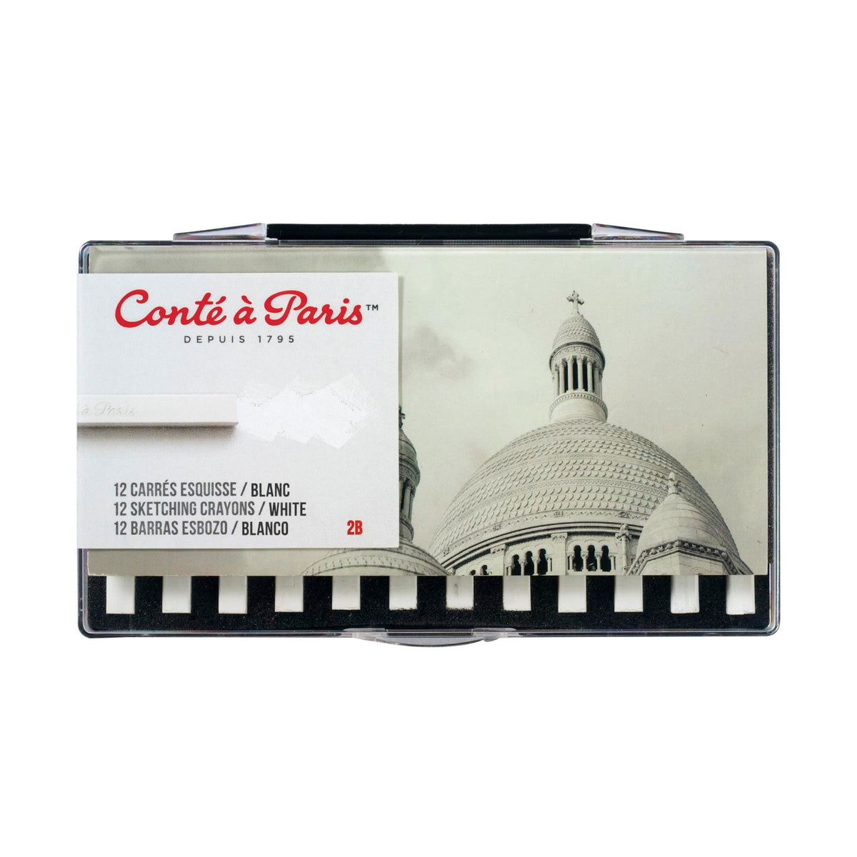 CRAYONS CONTE WHITE 2B PACK OF 12
