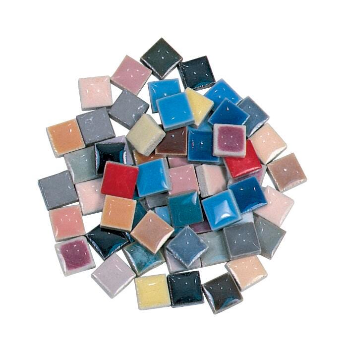 TILES MOSAIC CERAMIC BULK 3/8X3/8 INCH 5 LBS