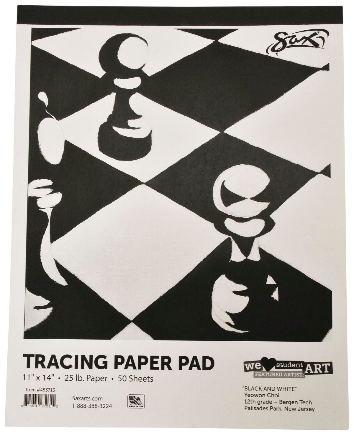 PAD PAPER TRACING SAX 11X14 IN 25 LB 50 SHEETS