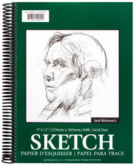 PAD SKETCH SPIRAL 9X12 IN 60 LB 100 SHTS