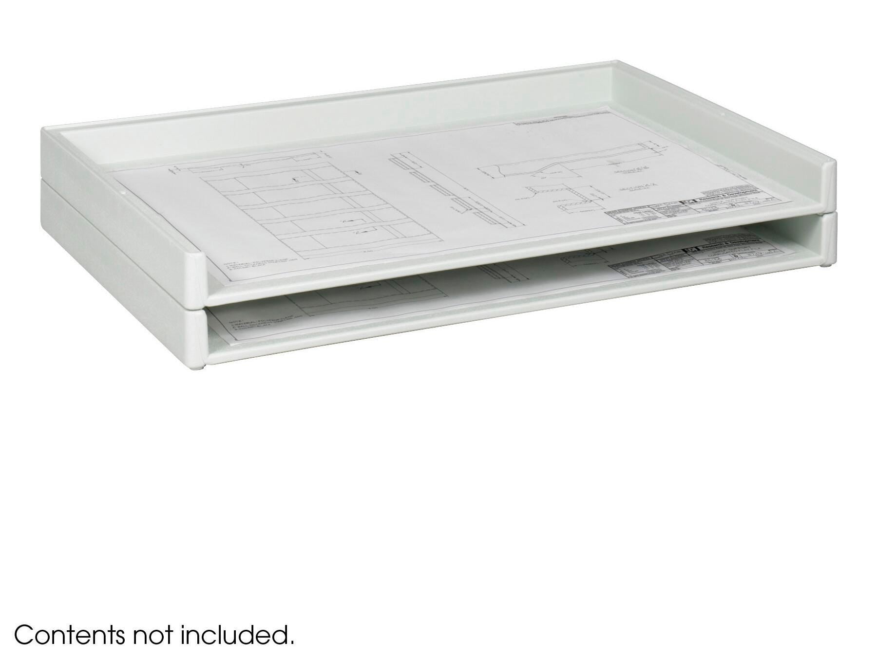 TRAY GIANT STACKING 42 1/2 X 32 1/2 INSIDE DIM WHITE SET OF 2