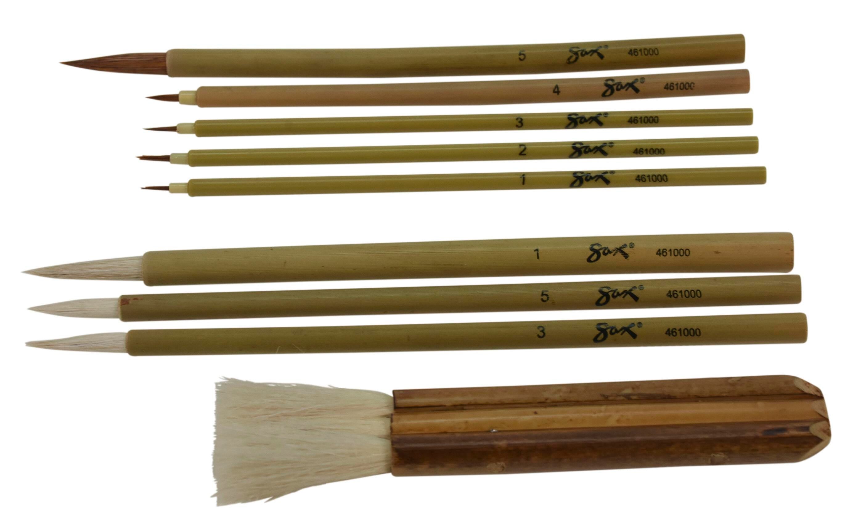 BRUSH ORIENTAL DECORATIVE ASST - SAX SET OF 9