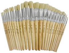 BRUSH WHI BRISTLE SH RND FLAT - SAX PACK OF 24