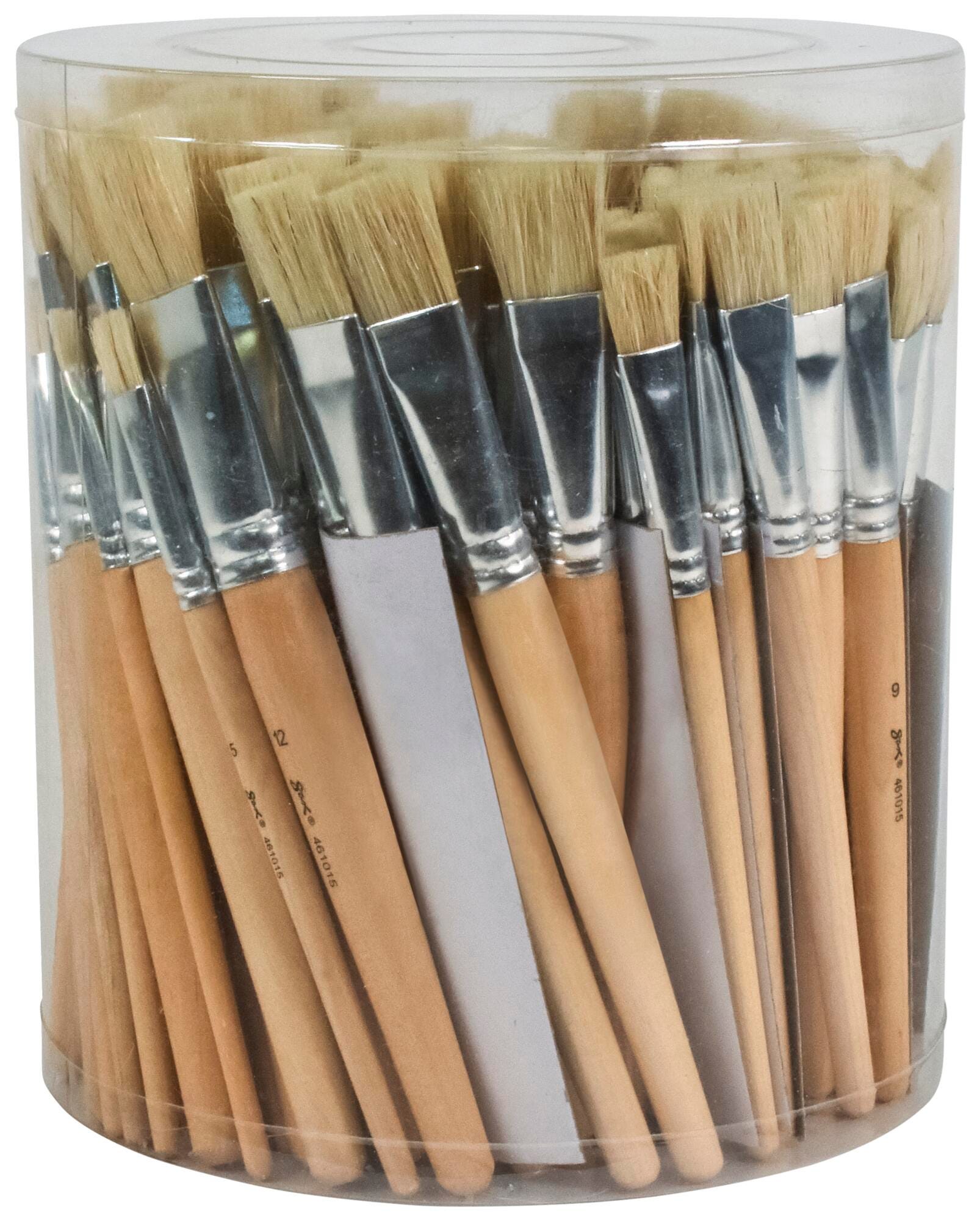 BRUSH WHI BRISTLE SH FLAT - SAX SET OF 144