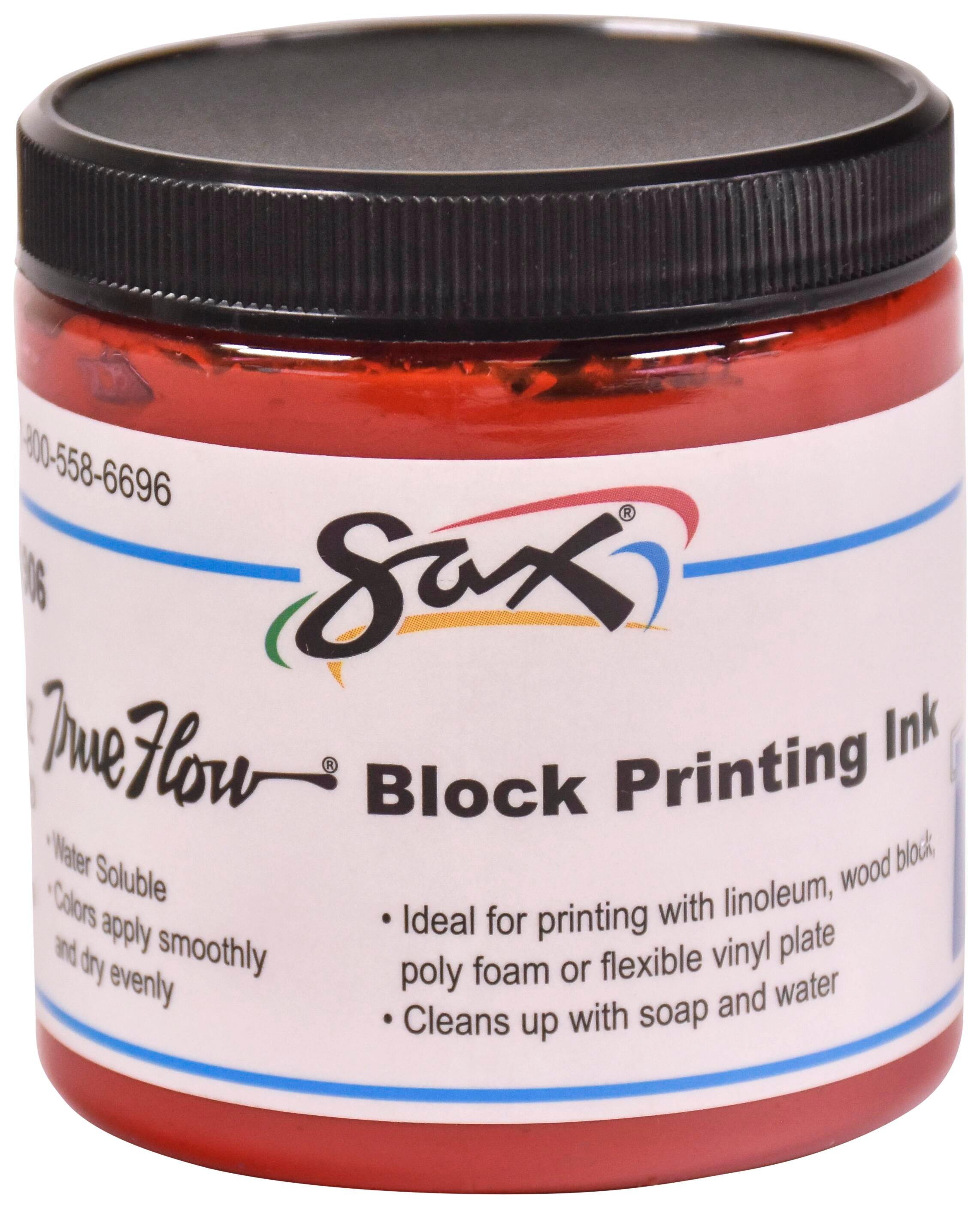 INK BLOCK PRINTING SAX 8 OZ PRIMARY RED