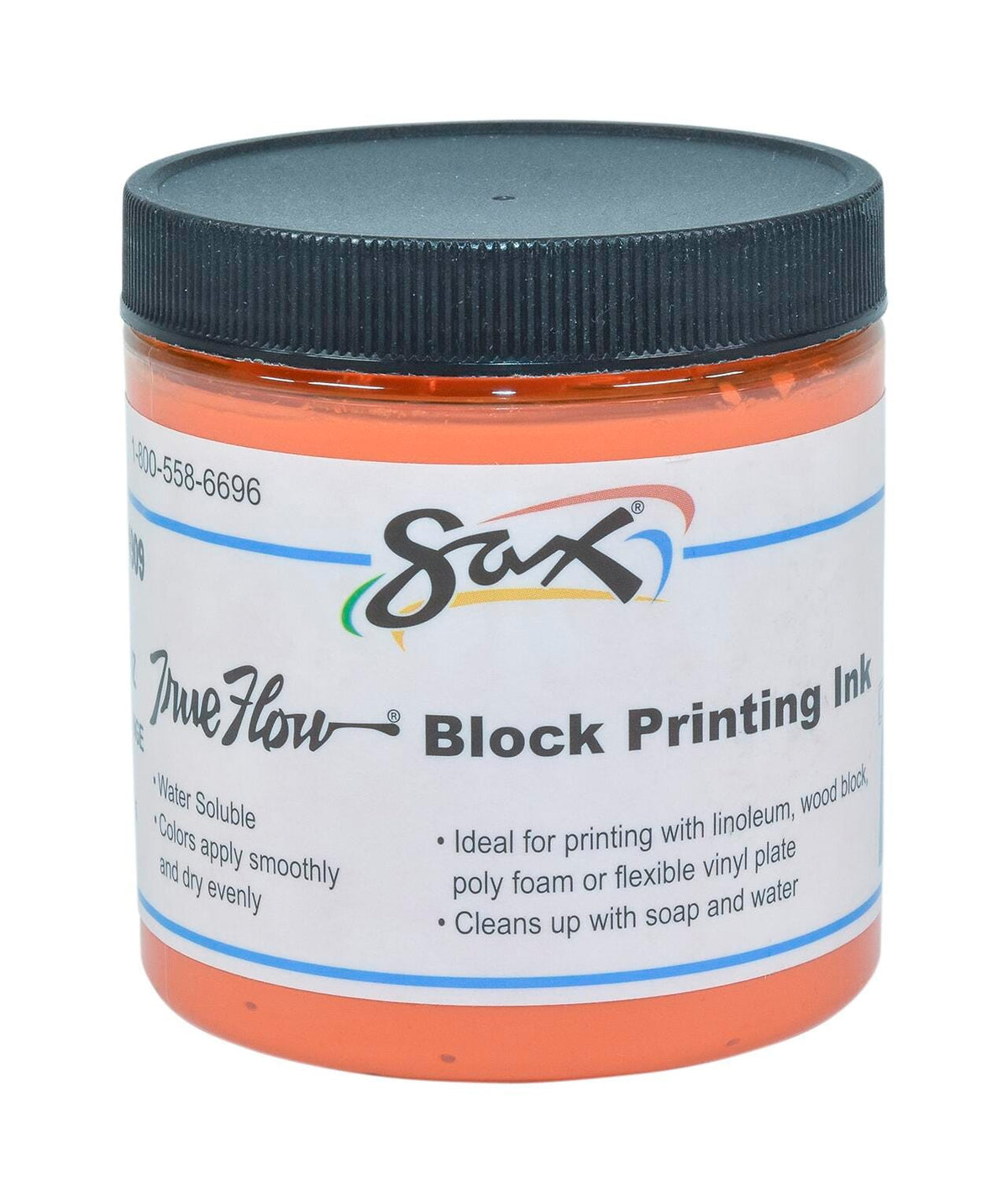 INK BLOCK PRINTING SAX 8 OZ ORANGE
