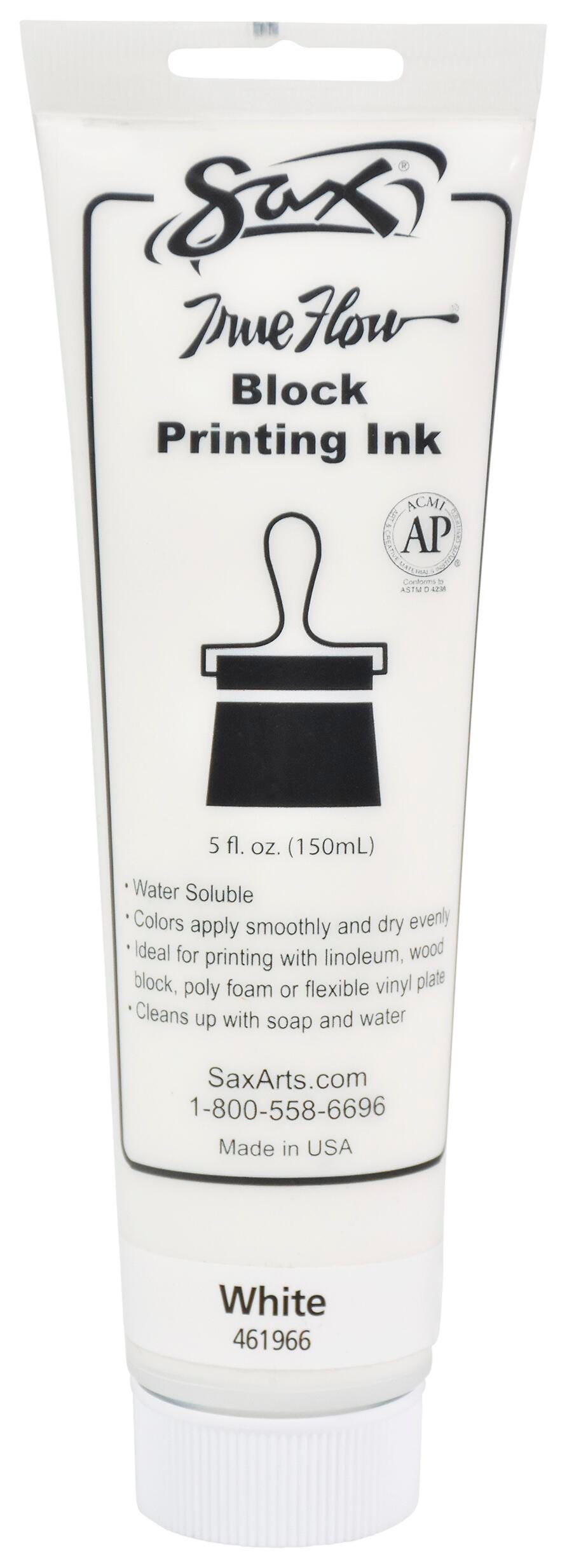 INK BLOCK PRINTING SAX 5 OZ WHITE