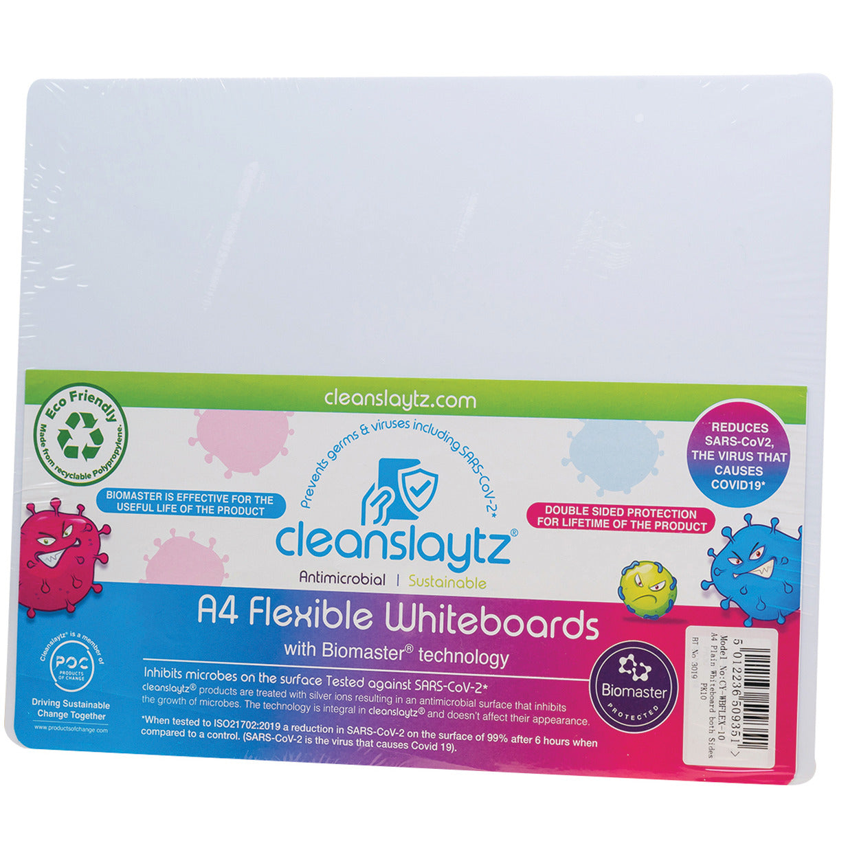 A4 Flexible Plain Whiteboard Pk10