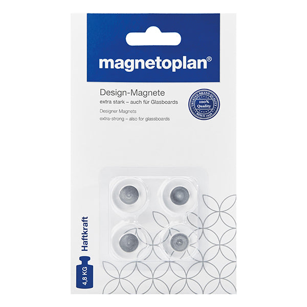 Magnetoplan-Glassboards magnets Innovative Design Magnet -Size 20mm ( pkt of 6)