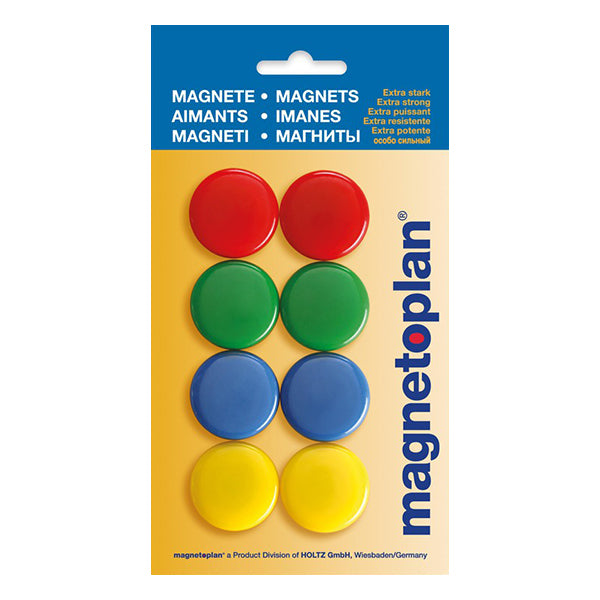 Magnetoplan-Signal Magnet - 30 mm (Pack of 8) - Assorted Color