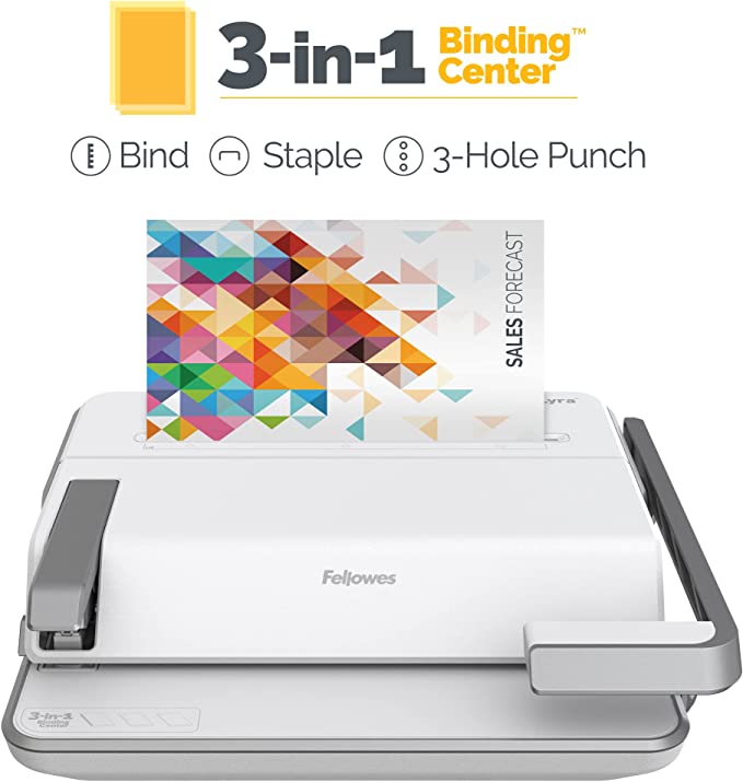 Fellowes 3 in 1 Comb Binding Machine Model - Lyra (New Model)