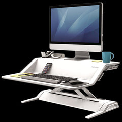 FELLOWES LOTUS SIT & STAND WORKSTATION- WHITE