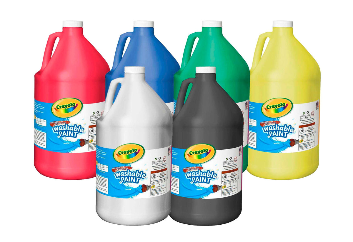 PAINT TEMPERA WASH CRAYOLA ASST GALLON SET OF 6