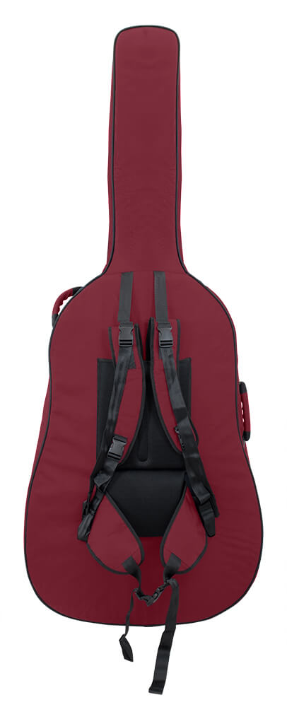 Tom & Will double bass gig bag 3/4 size - Burgundy with grey interior