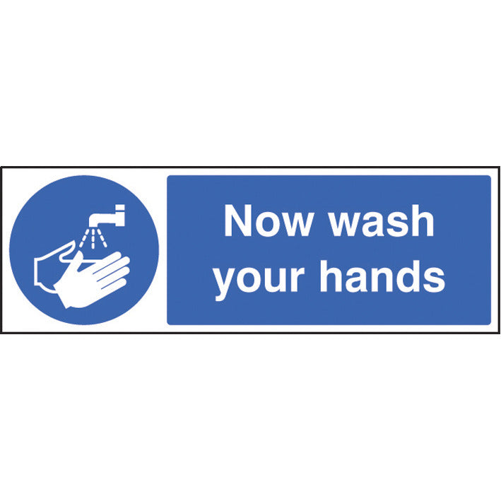 Sign Wash Your Hands S/A 300X100Mm