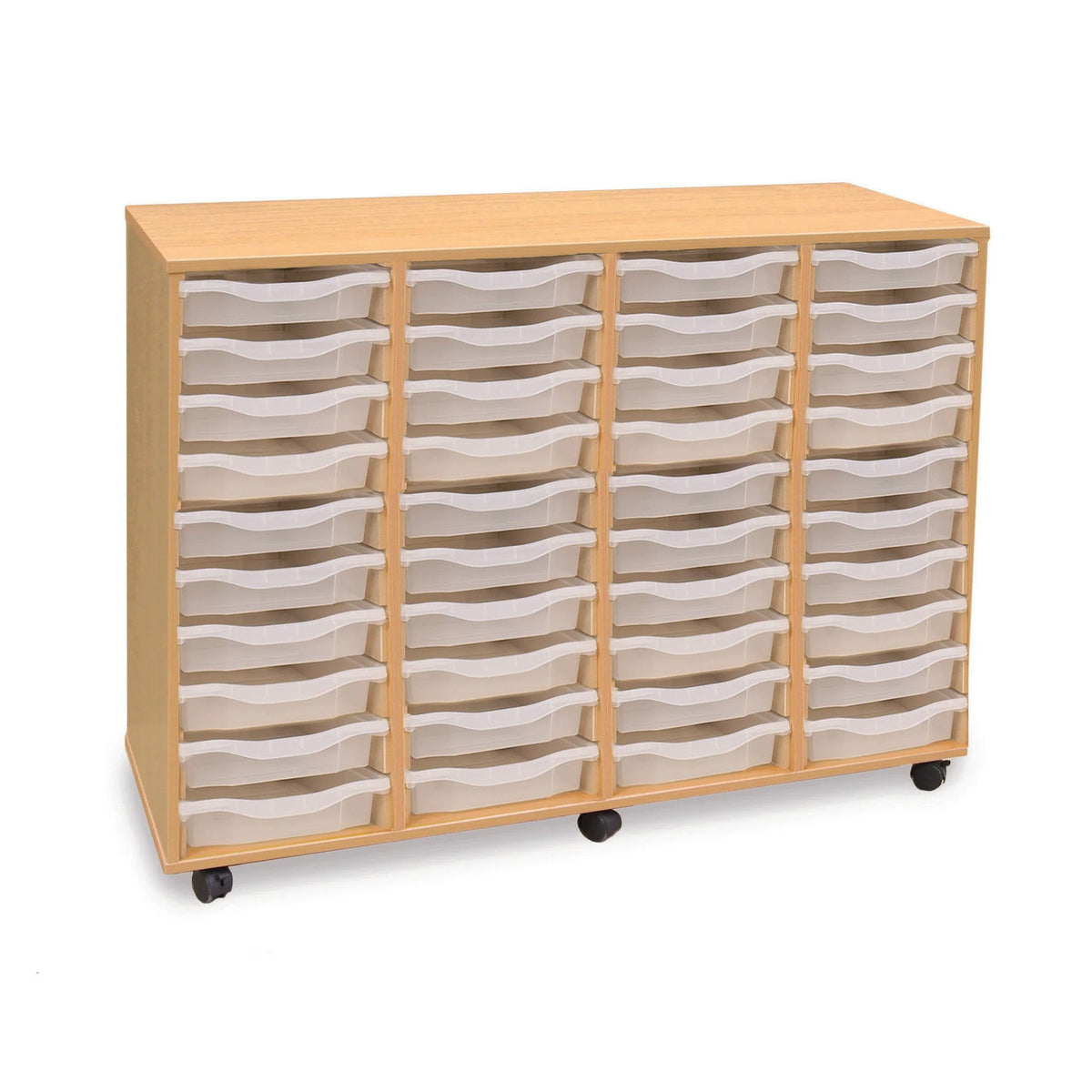 Monarch 40 single tray storage unit (4 x 10) - Transparent