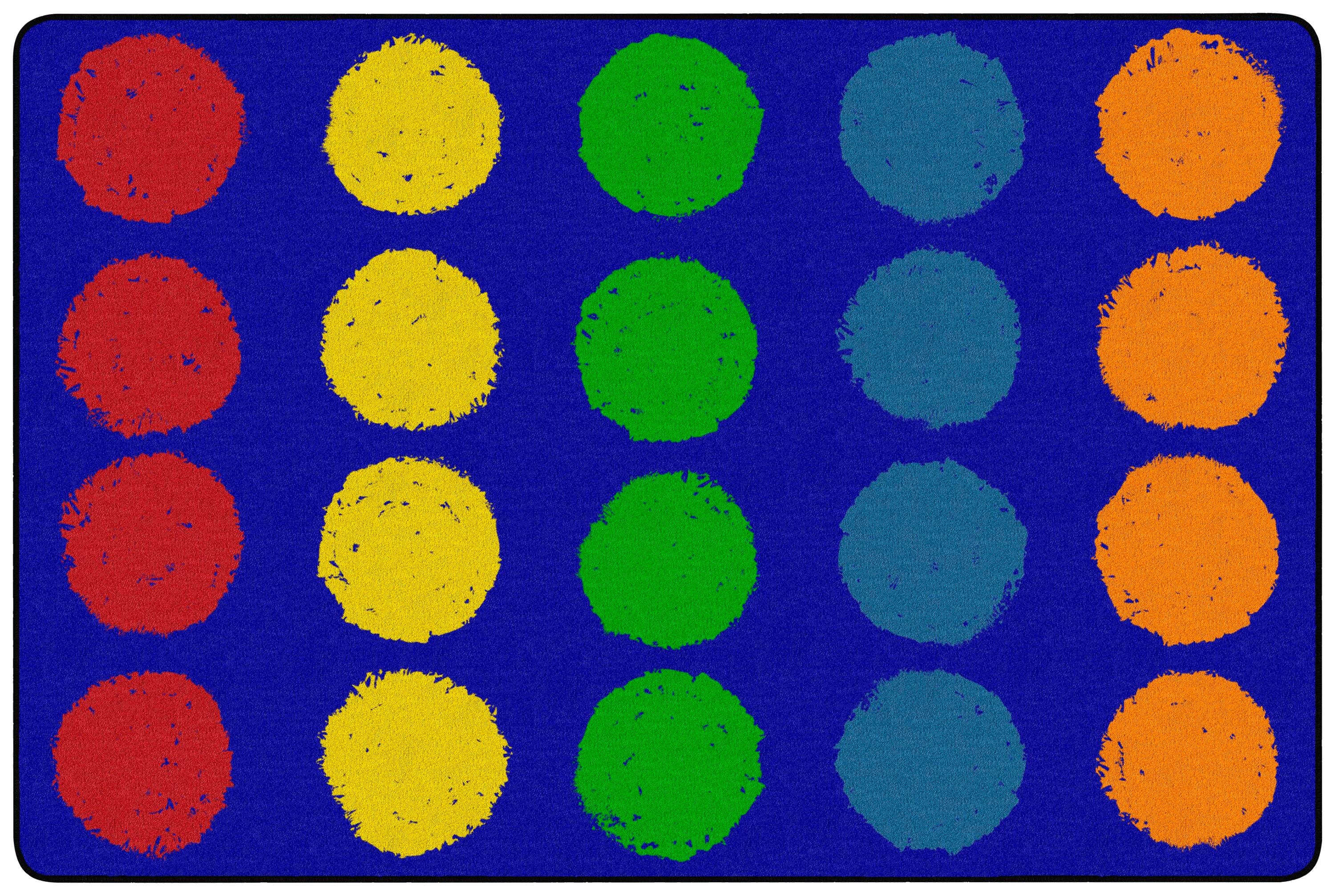 CHILDCRAFT - CARPETS - CHALK SPOTS SEATING - RECTANGLE - 6 FT X 9 FT - SPECIFY NUMBER OF SEATS - SPECIFY COLOR