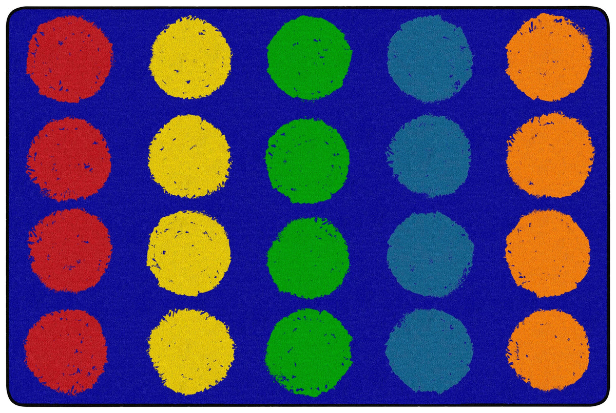 CHILDCRAFT - CARPETS - CHALK SPOTS SEATING - RECTANGLE - 6 FT X 9 FT - SPECIFY NUMBER OF SEATS - SPECIFY COLOR