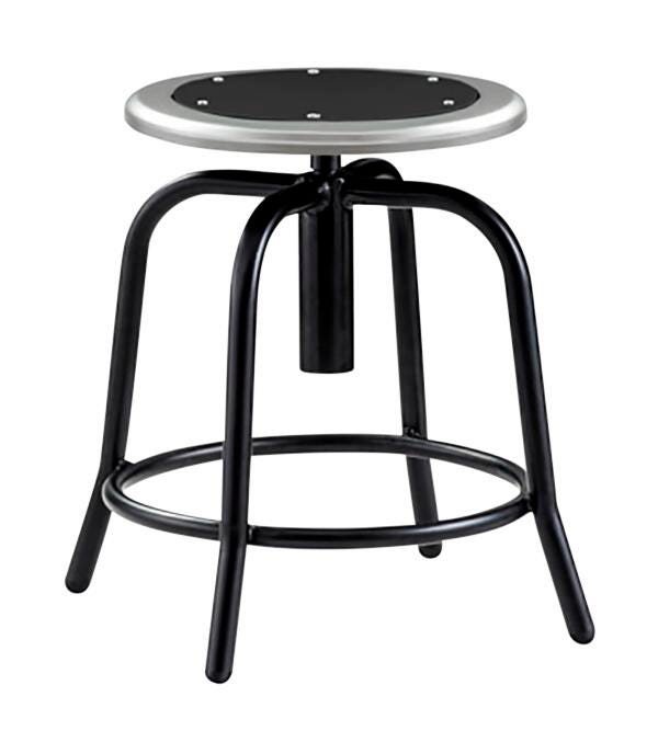 STOOL - NPS - DESIGNER SERIES STOOL - STEEL HARDBOARD SEAT - 18-25 IN ADJUSTABLE HEIGHT - SPECIFY FRAME COLOR - SPECIFY SEAT COLOR
