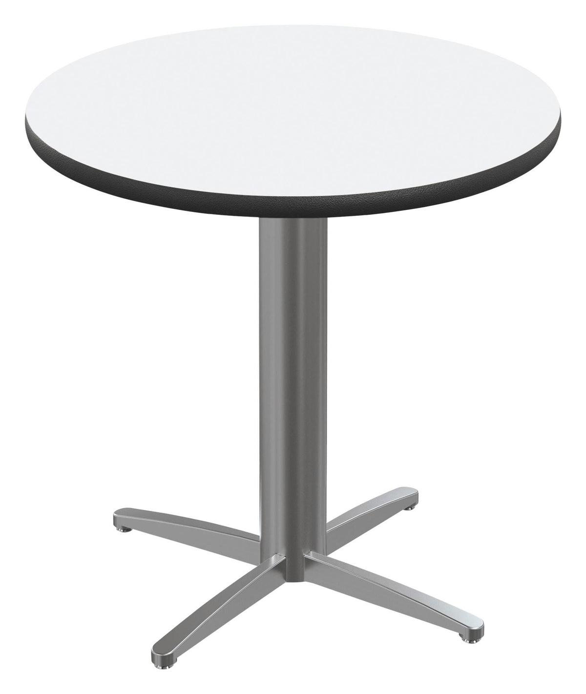 CAFETERIA TABLE - CLASSROOM SELECT - CAFE/BISTRO - ROUND - 40 W X 40 D IN - 29 INCH - MARKERBOARD - SPECIFY TOP COLOR - LOCKEDGE - SPECIFY EDGE COLOR - X-STYLE - SPECIFY FRAME COLOR