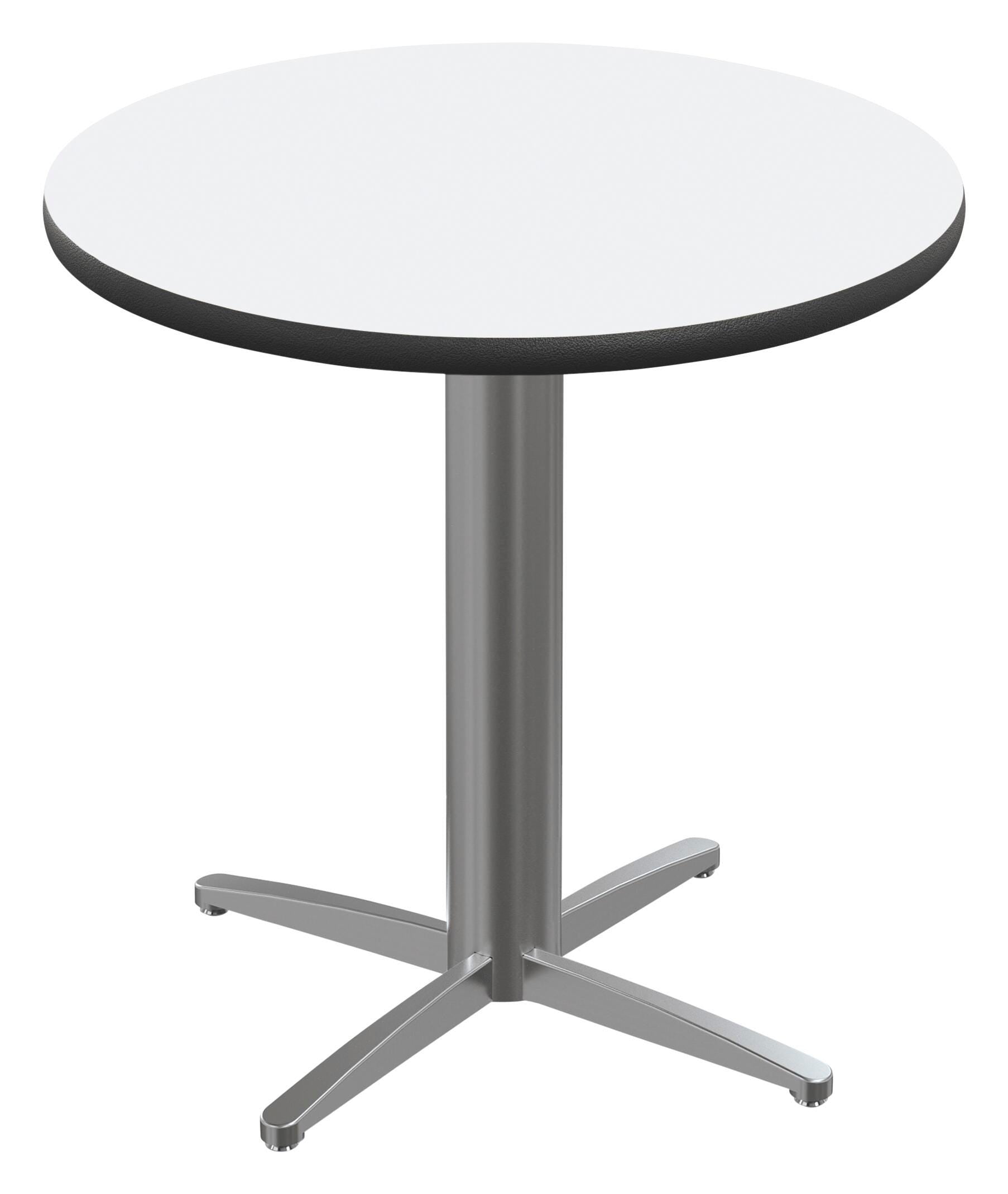 CAFETERIA TABLE - CLASSROOM SELECT - CAFE/BISTRO - ROUND - 30 W X 30 D IN - 29 INCH - MARKERBOARD - SPECIFY TOP COLOR - LOCKEDGE - SPECIFY EDGE COLOR - X-STYLE - SPECIFY FRAME COLOR
